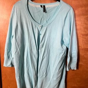 Maurices Light Blue Button Sweater Size 1